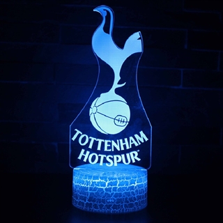 Tottenham Hotspur 3D lampe med fjernbetjening-16 lysfarver-dæmpbar